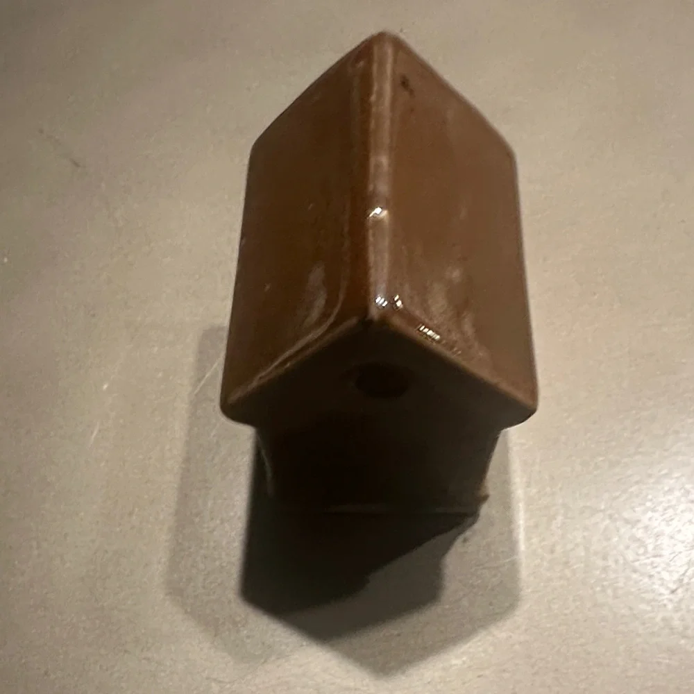 Vintage Brown Ceramic Dog House